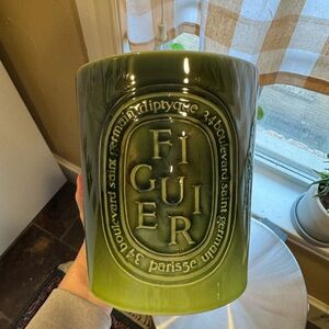 Diptyque Green Ceramic grand Figuier Scent Large Empty